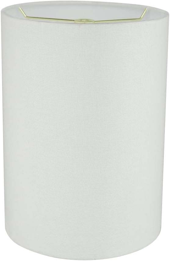 Aspen Creative 31261 Transitional Drum (Cylinder) Shaped Spider Construction Lamp Shade in White, 8 wide (8 x 8 x 11)
