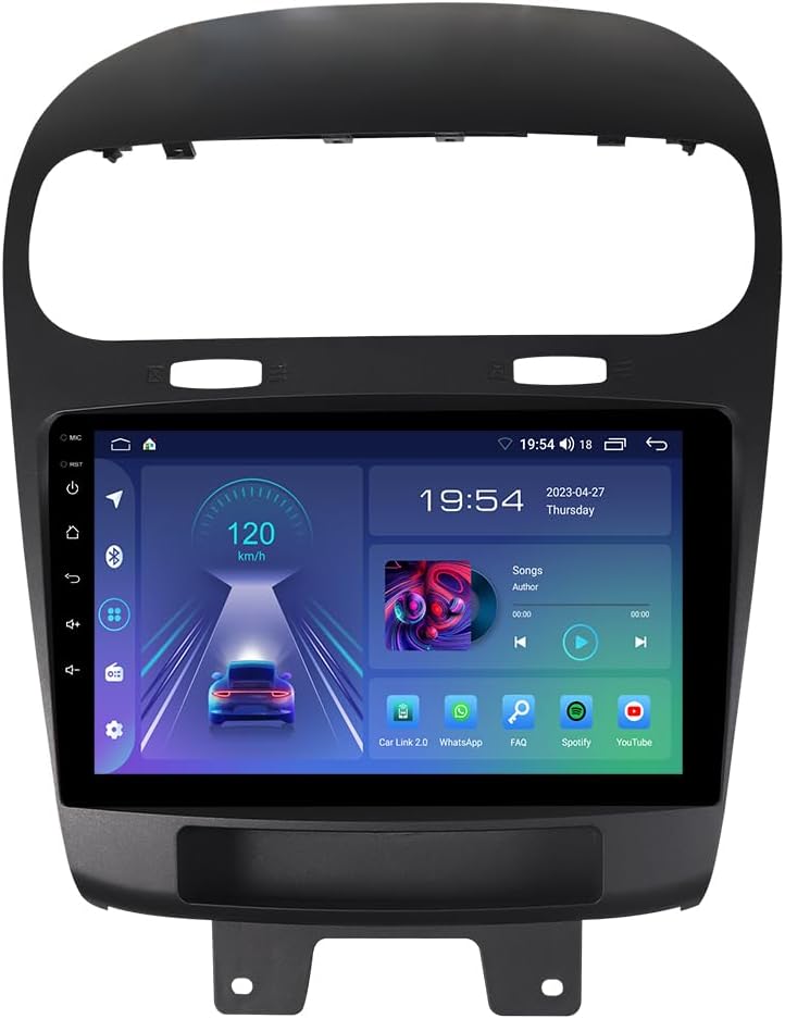 ASURE 9 Car Stereo Radio for Dodge Journey 2011-2019 Fiat Freemont,4Core 2+32GB Android System GPS Navigation Head Unit Kit,Built in Wireless Carplay,Android Auto,1280x800 Touchscreen Dash Player