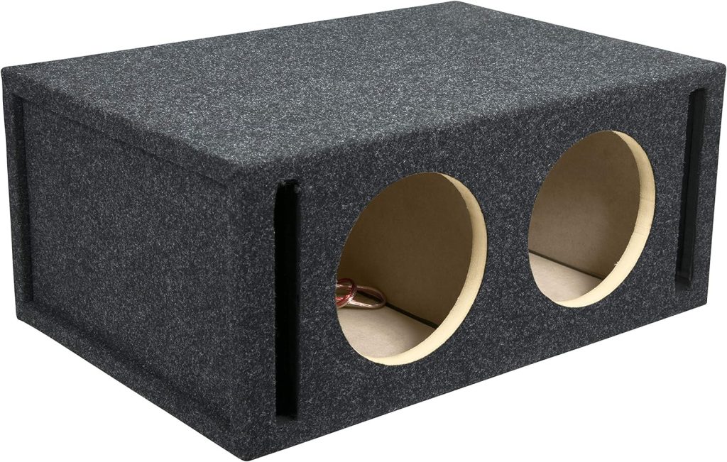 Atrend Bbox 8” Dual Vented-Divided Subwoofer Enclosure - Pro Audio Tuned Dual Subwoofer Boxes  Enclosures - Premium Subwoofer Box Improves Audio Quality Sound  Bass