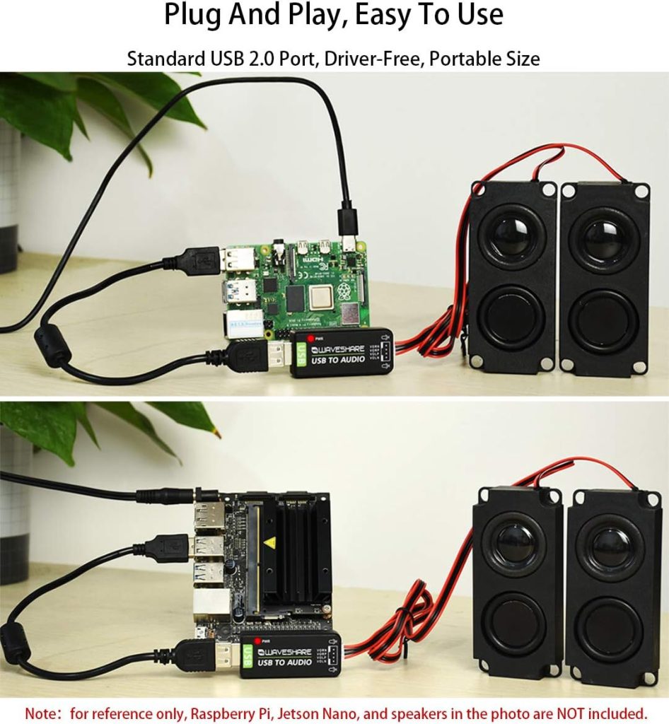 Audio HAT Module for Raspberry Pi 4B/3B+/3B/2B/B+/A+/Zero/Zero W/Pi Zero WH,WM8960 Hi-Fi Sound Card HAT Stereo CODEC, Play/Record