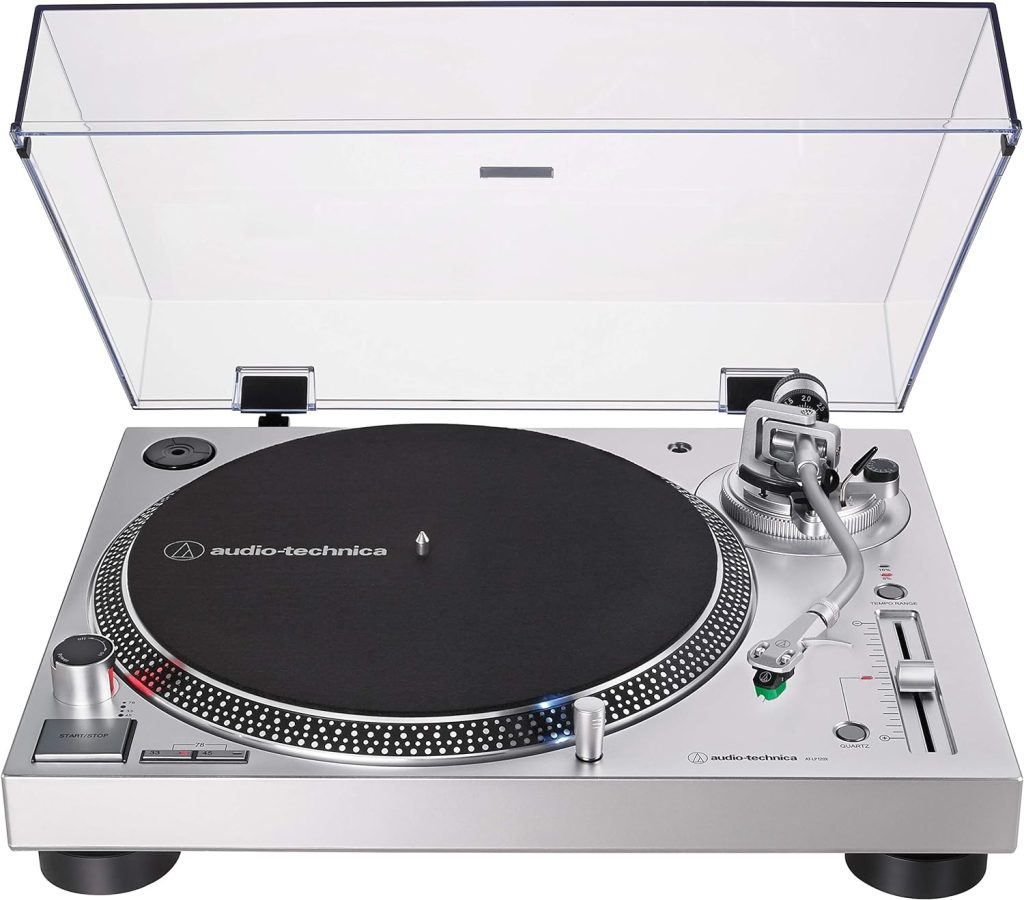 Audio-Technica AT-LP120XUSB-BZ Direct-Drive Turntable (Analog  USB), Fully Manual, Hi-Fi, 3 Speed, Convert Vinyl to Digital, Anti-Skate and Variable Pitch Control