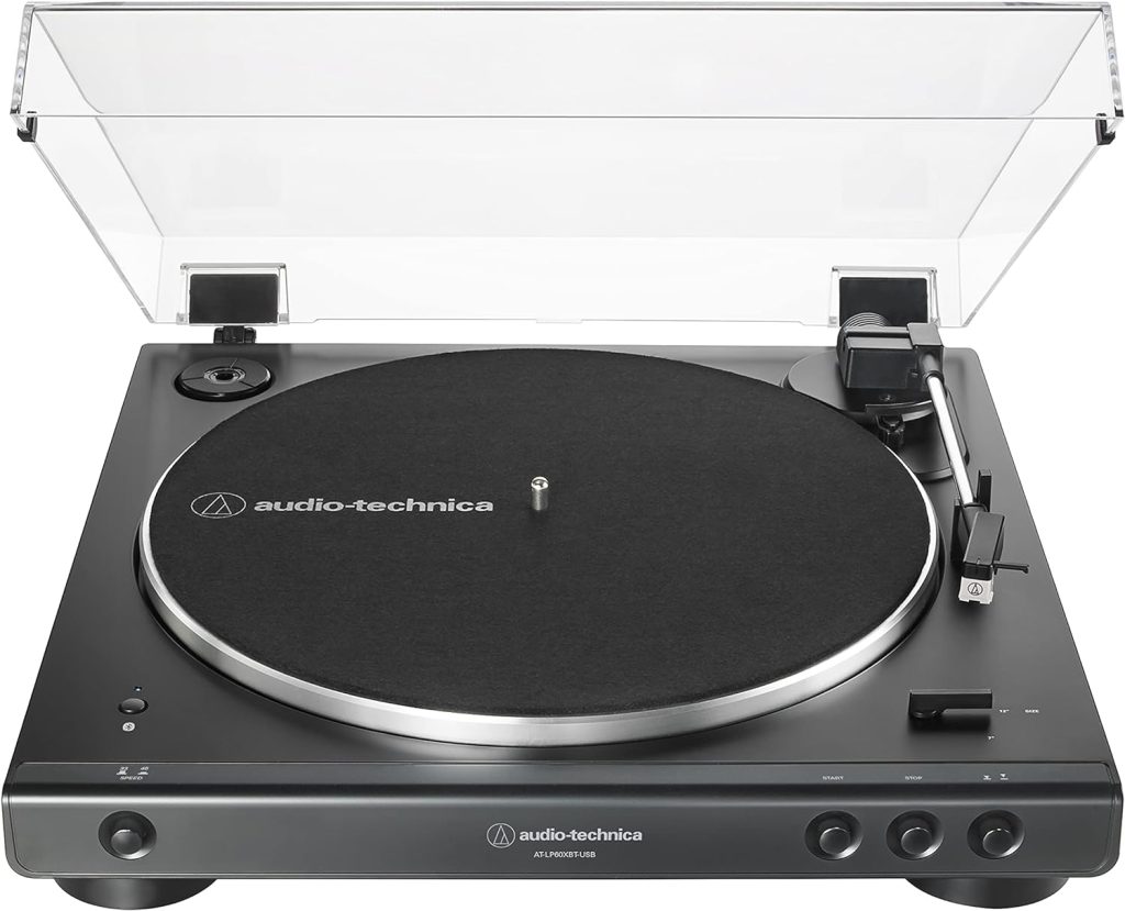 Audio-Technica AT-LP60XBT-USB-BK Fully Automatic Belt-Drive Stereo Turntable with Bluetooth and USB