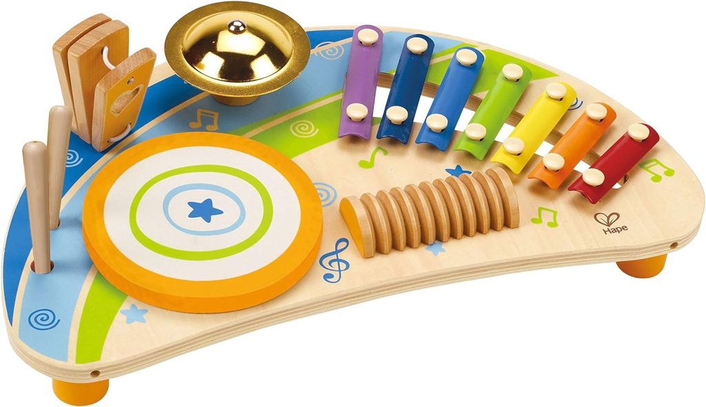 Award Winning Hape Mighty Mini Band Wooden Percussion Instrument