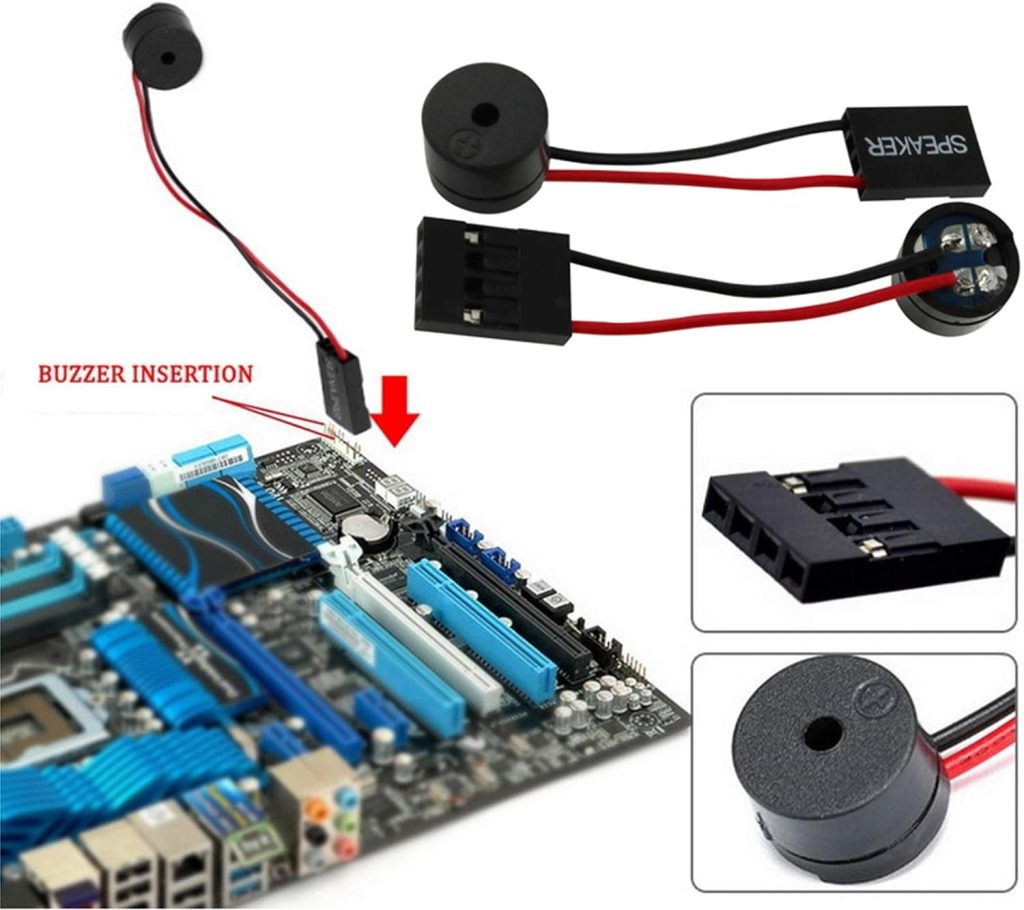 AXLIZER 2PCS PC Motherboard Internal Speaker, Computer Motherboard Built-in Speaker, Motherboard Buzzer, Alarm Buzzer, Computer Box Speaker