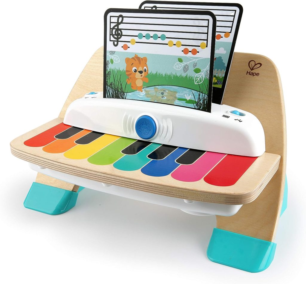 Baby Einstein and Hape Magic Touch Piano Wooden Musical Toddler Toy, Age 6 Months and Up