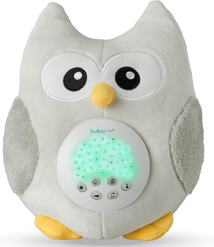 Baby Soother Cry Activated Sensor Toys Owl White Noise Sound Machine, Toddler Sleep Aid Night Light, Unique Baby Girl  Baby Boy Gifts, Woodland Baby Shower New Baby Gift Gender Neutral