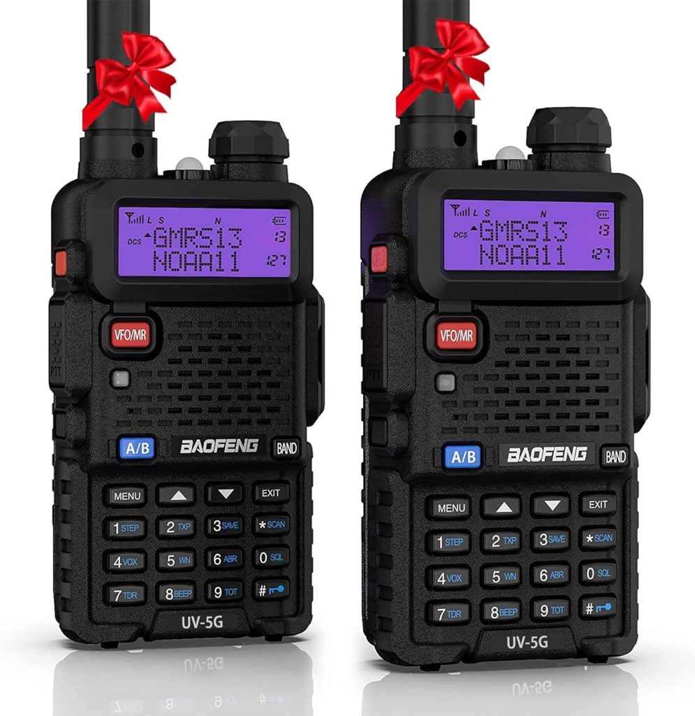 BAOFENG UV-5G (UV-5X) GMRS Radio, Long Range Rechargeable Two Way Radio with NOAA Weather Receiving  Scanning, GMRS Handheld Radio for Adults, Support Chirp, 2 Pack