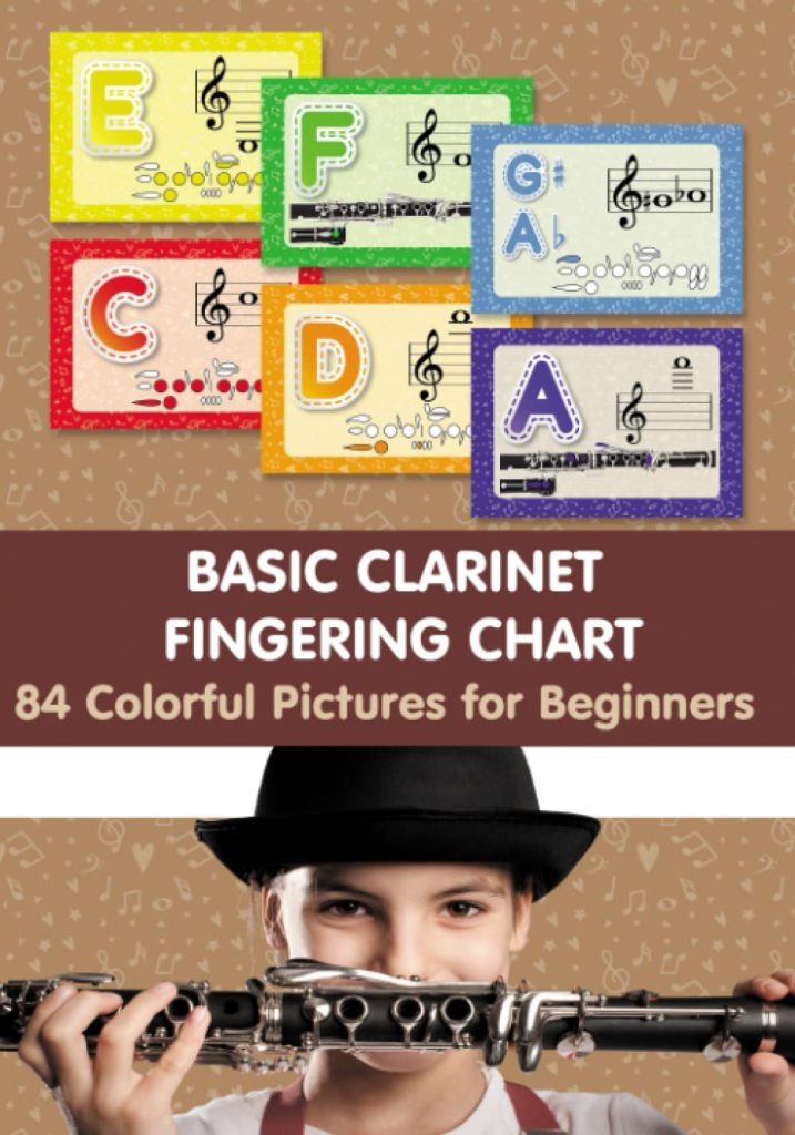 Basic Clarinet Fingering Chart: 84 Colorful Pictures for Beginners (Fingering Charts for Woodwind Instruments)     Paperback – October 28, 2021