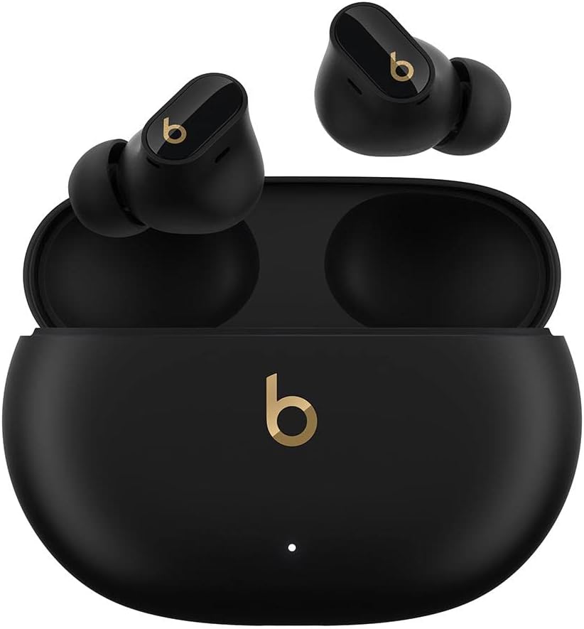 Beats by Dr. Dre Studio Buds + True Wireless Noise-Canceling Earbuds, Black/Gold with 10000mAh Wireless Portable Charger