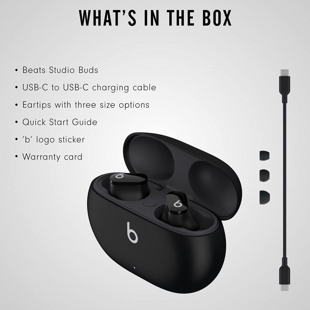 Beats Studio Buds Totally Wireless Noise Cancelling Earphones - Black (Renewed)