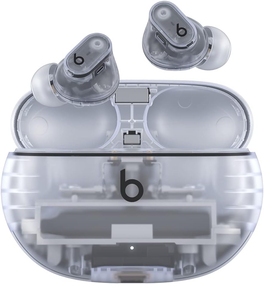 Beats Studio Buds + | True Wireless Noise Cancelling Earbuds, Enhanced Apple  Android Compatibility, Built-in Microphone, Sweat Resistant Bluetooth Headphones, Spatial Audio - Transparent
