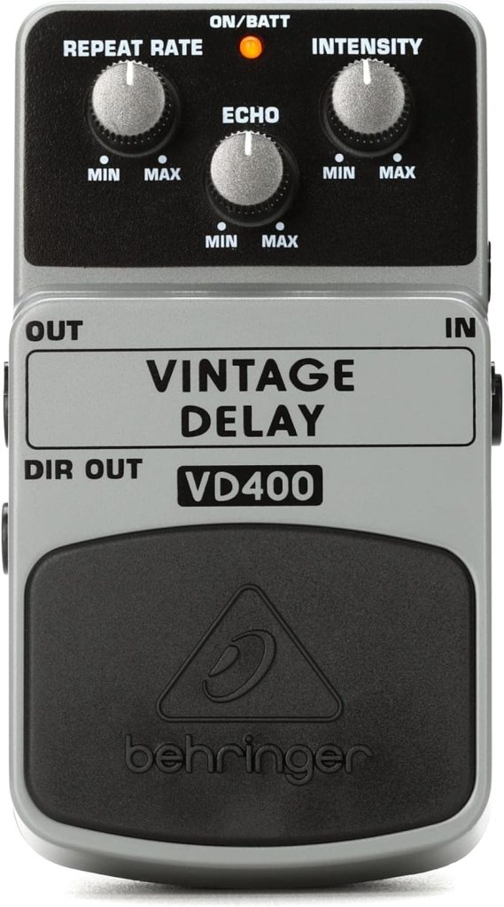 Behringer VINTAGE DELAY VD400 Vintage Analog Delay Effects Pedal, White