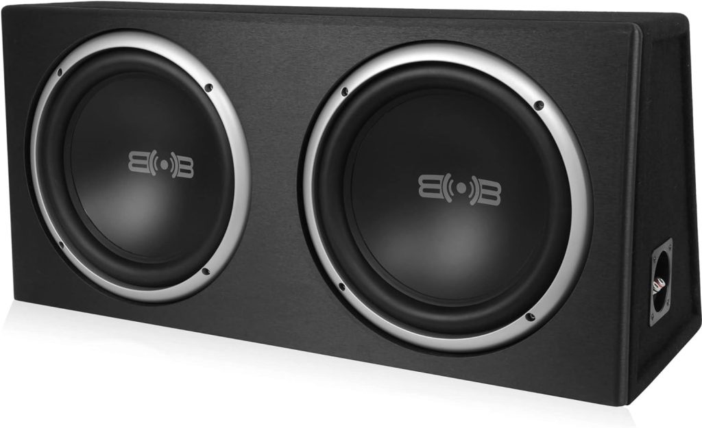 BELVA BPKG210v2 1000W Dual 10 Car Subwoofer with Ported Enclosure, Monoblock Amplifier, Wiring Kit and Remote Bass Knob