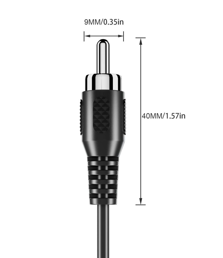 BERLAT RCA to Speaker Wire Adapter, Speaker Bare Wire Cables to RCA Plugs Adapter Repair Speaker Cord for Speakers Amplifier Audio Video AV Receivers （2 Pack 20AWG 6.6 ft）