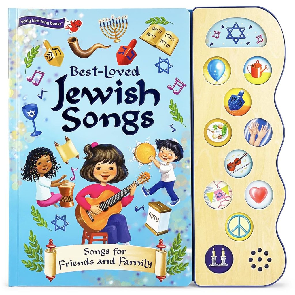 Best-Loved Jewish Songs for Hanukkah, Passover, Shabbat, Rosh Hashanah, Yom Kippur, Sukkot And More. A Childrens Sound Book for Kids     Board book – Sound Book, September 22, 2021