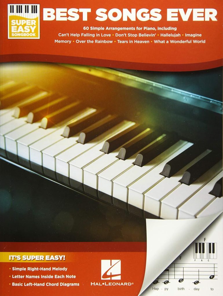Best Songs Ever Super Easy Piano Songbook     Paperback – April 1, 2020