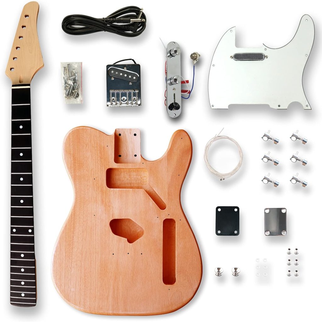 BexGears Electric Guitar Kits Okoume wood Body maple neck  composite ebony fingerboard