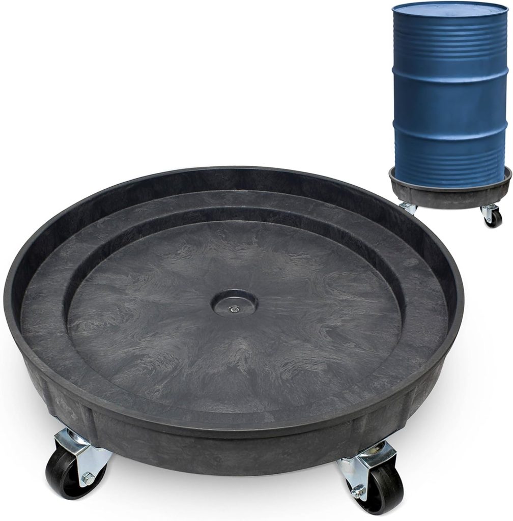 BISupply Plastic 30 55 Gal Drum Dolly Barrel Cart Barrel Dolly for 55 Gallon Drum Dolly 55 Gallon 30 Gallon Drum Dolly