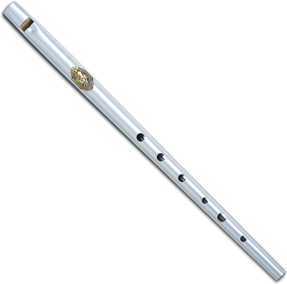 Black/Silver Metal Ireland Flute Clarke Tinwhistle Irish Whistle Flute in C/D Key (Silver Key C)