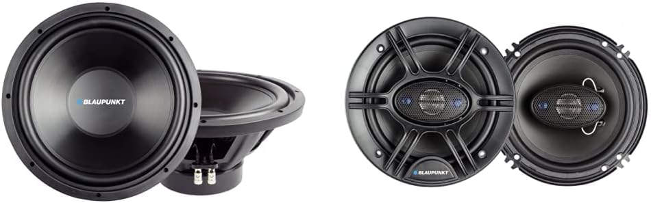 Blaupunkt 12 Single Voice Coil Subwoofer with 800W Power (GBW120) BLACK