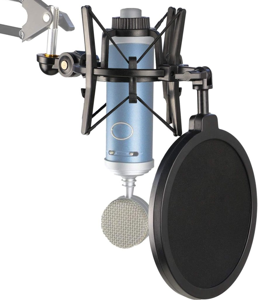 Bluebird Shock Mount with Pop Filter, Windscreen and Shockmount to Reduce Vibration Noise Matching Mic Boom Arm for Bluebird SL Microphone by YOUSHARES