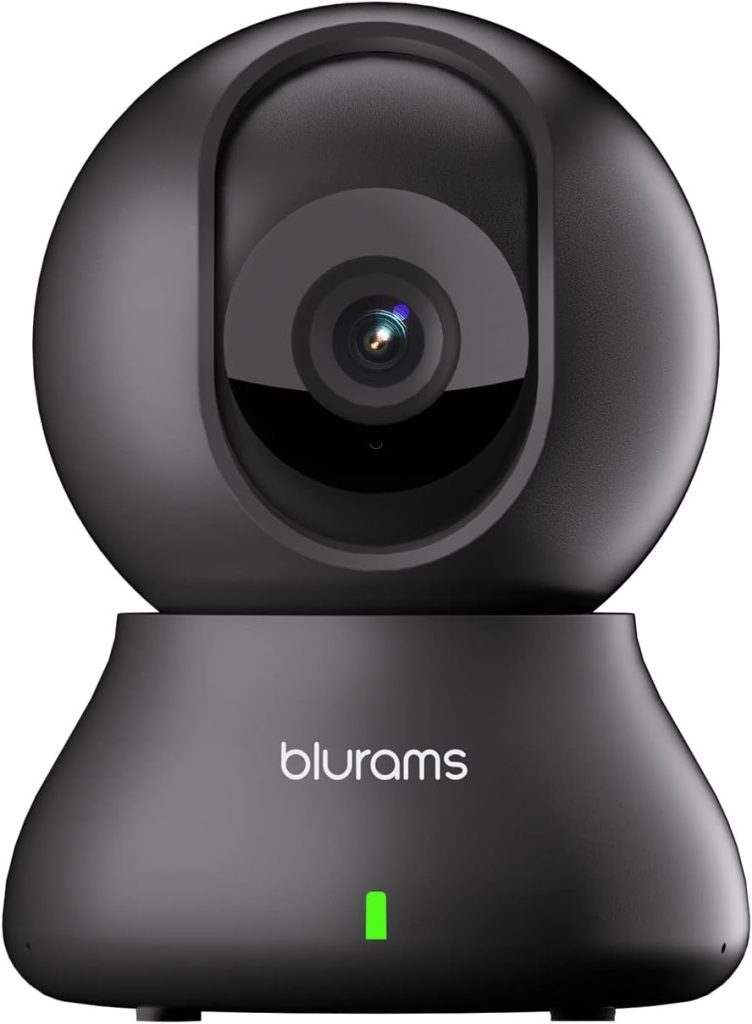blurams Security Camera, 2K Indoor Camera 360° Pet Camera for Home Security with Phone App, Motion Tracking, 2-Way Audio, IR Night Vision, Siren, Compatible with Alexa  Google Assistant(2.4GHz ONLY)