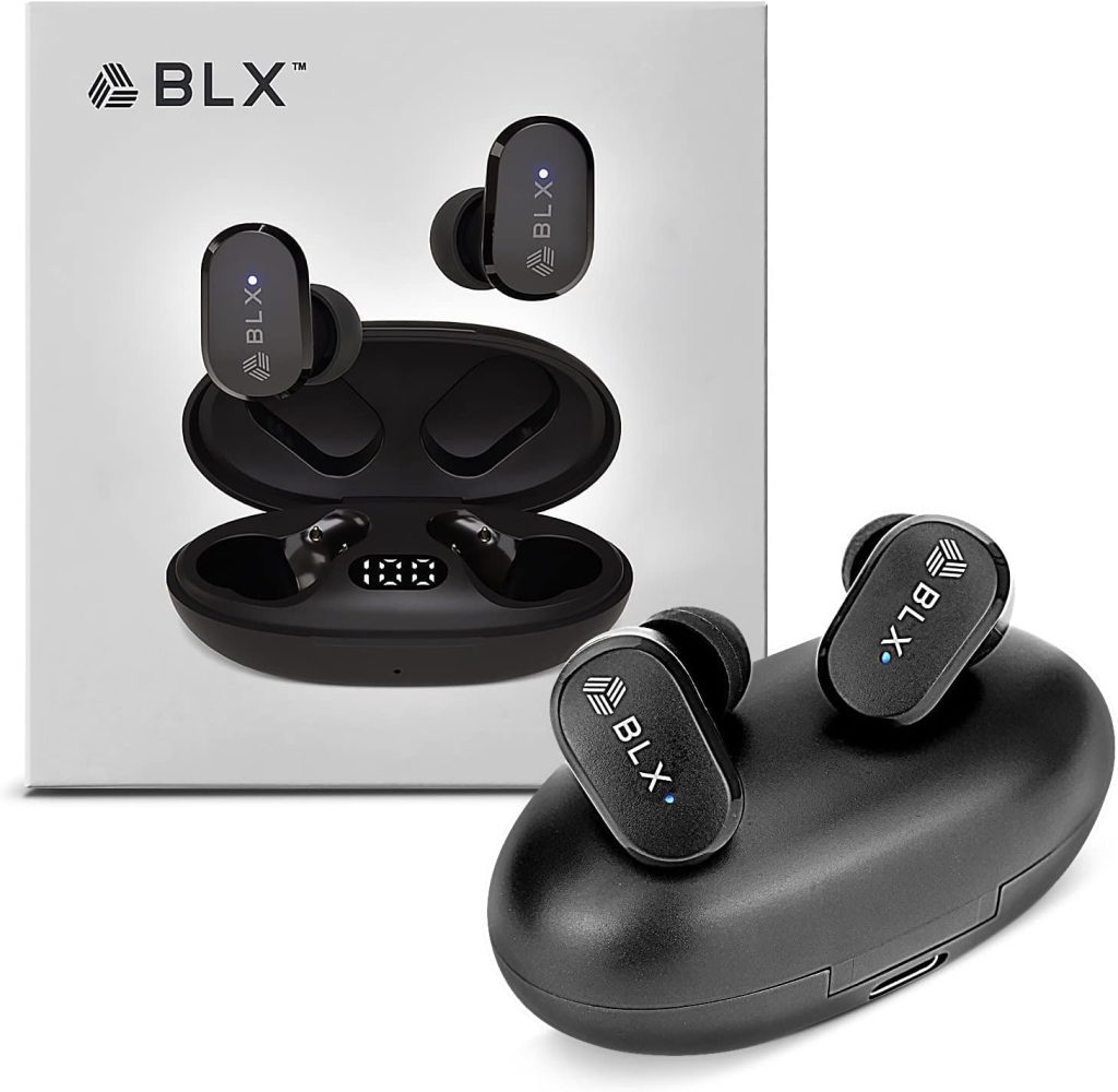 BLXBUDS G2 Wireless Earbuds - Wireless Bluetooth Headphones with Charging Case | TWS Dual-Stereo Earphones | Bluetooth Earbuds with Microphone for iPhone and Android | Up to 6 Hours Battery Life