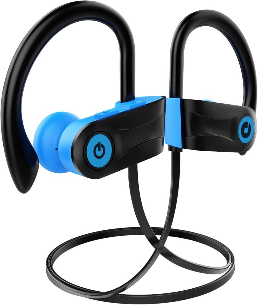 Boean Bluetooth Headphones, Wireless Earbuds with 16 Hours Playtime Bluetooth 5.3 Wireless Headphones HD Deep Bass Stereo CVC 8.0 Sound Isolation IPX7 Waterproof Earphones for Workout Running Sports