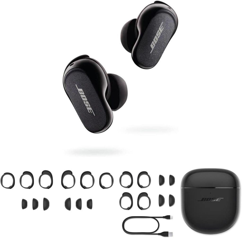 Bose QuietComfort Earbuds II, Triple Black with Fit Kit