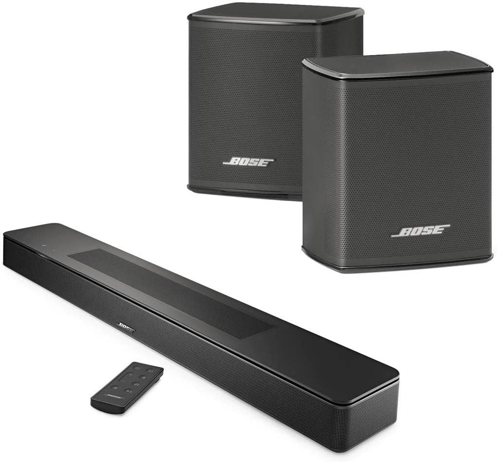 Bose Smart Soundbar 600, Black with Wireless Surround Speakers (Pair)