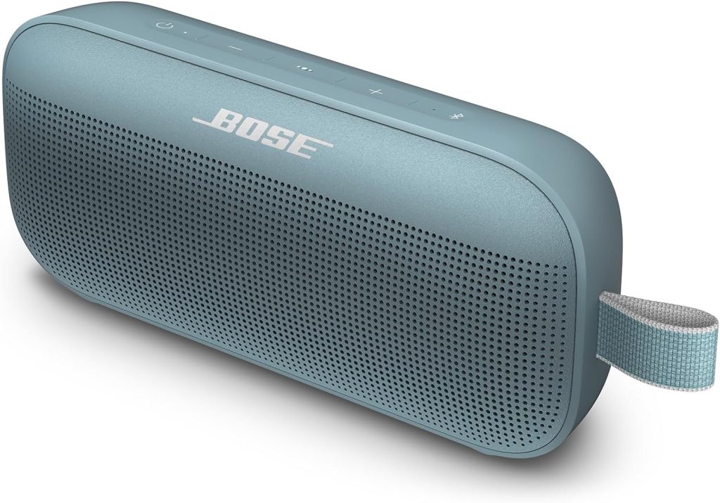 Bose SoundLink Flex Bluetooth Speaker, Portable Speaker with Microphone, Wireless Waterproof Speaker for Travel, Outdoor and Pool Use, Stone Blue