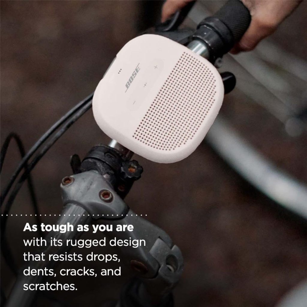 Bose SoundLink Micro Bluetooth Speaker: Small Portable Waterproof Speaker with Microphone, White Smoke