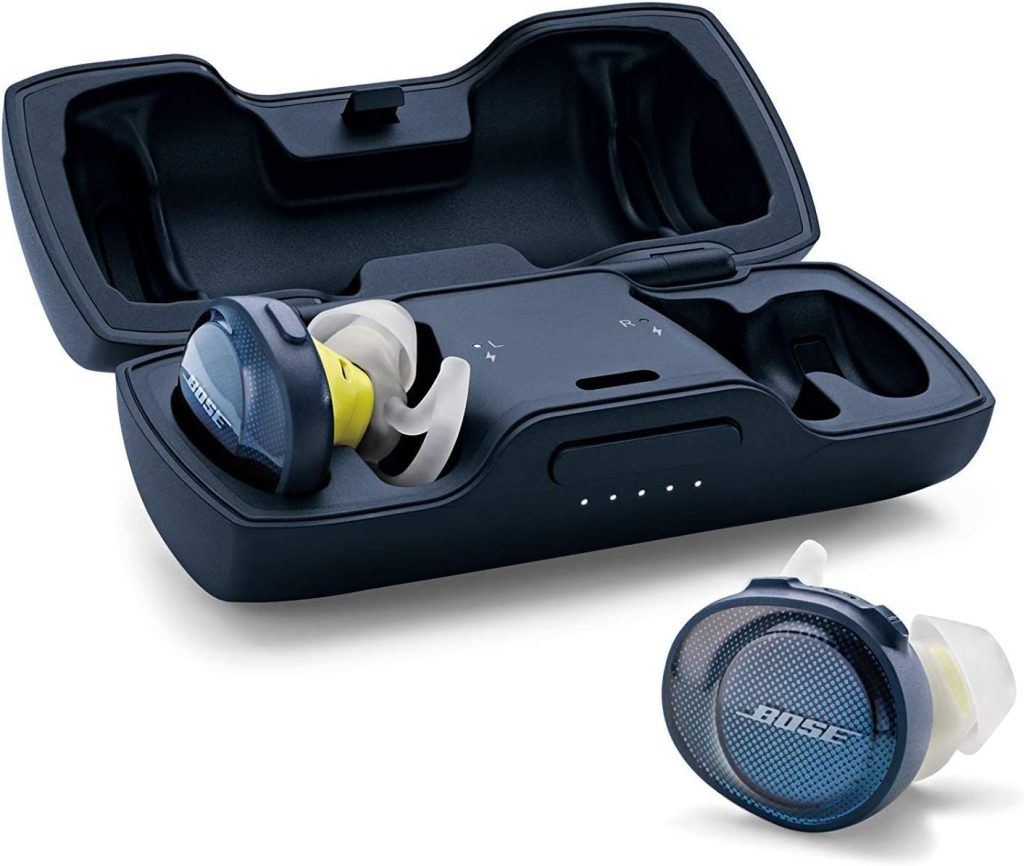 BOSE SoundSport Free Truly Wireless Sport Headphones - Midnight Blue/Citron (Renewed)