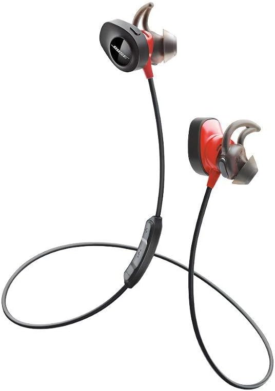 Bose SoundSport Pulse Wireless Headphones, Power Red (With Heartrate Monitor) (Renewed)