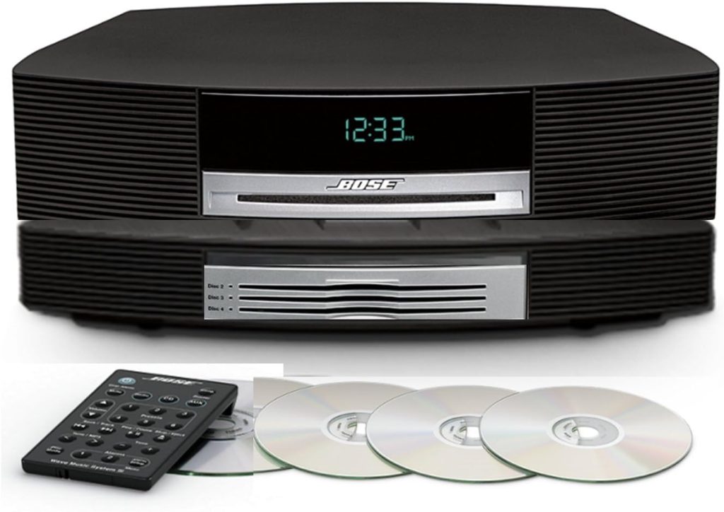 Bose Wave Music System Bundle with Bose Wave Multi-CD Changer, Graphite Grey - Black (Renewed)