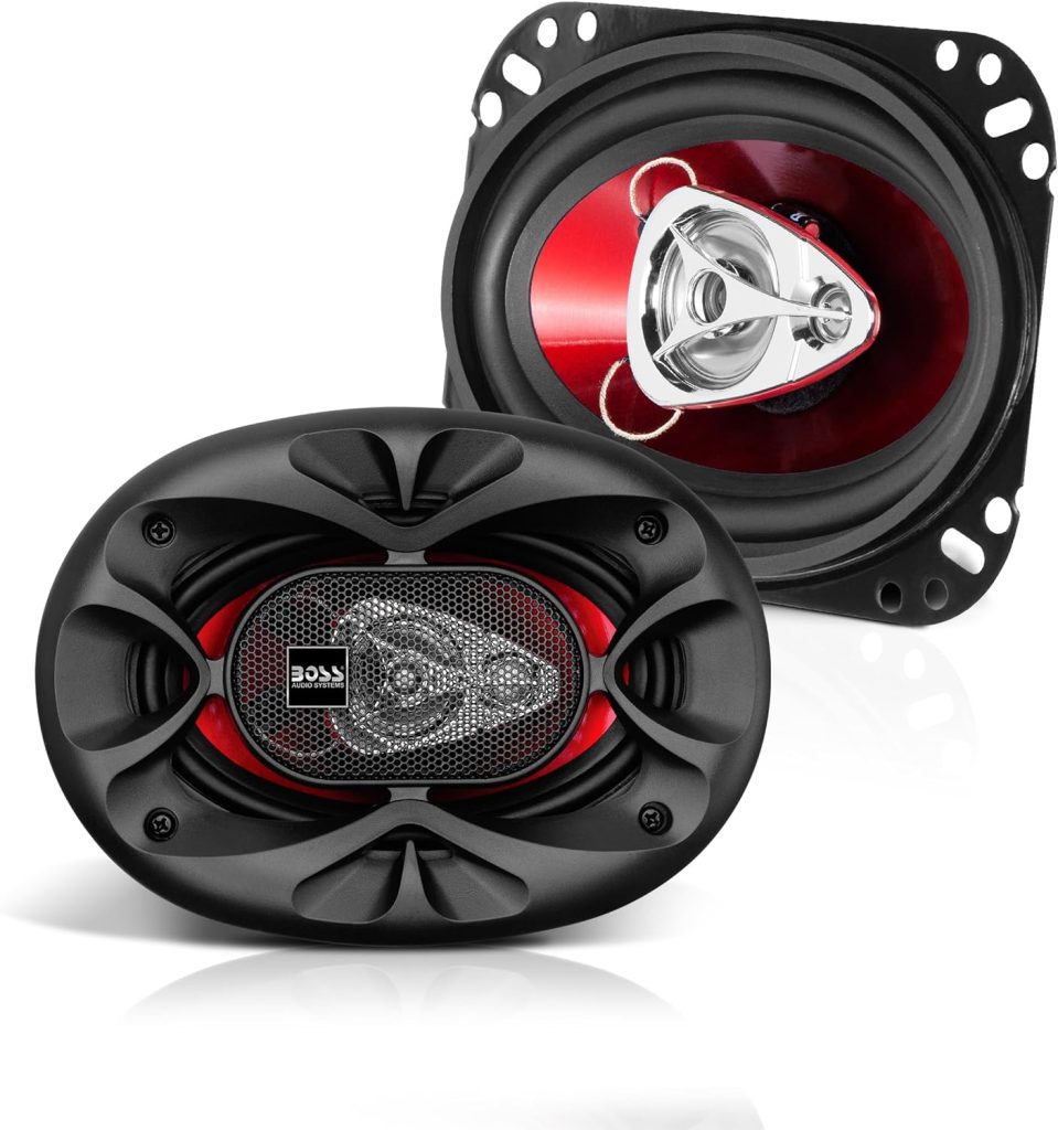 BOSS Audio Systems CH4630 Chaos Series 4 x 6 Inch Car Door Speakers - 250 Watts Pair, 3 Way, Full Range, Tweeters, Coaxial, Sold in Pairs, Bocinas para Carro