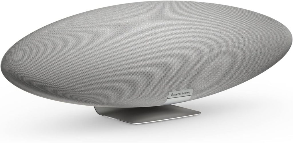 Bowers  Wilkins Zeppelin Wireless Speaker, (2) 1” Tweeters, (2) 3.5” Midranges  (1) 6” Subwoofer, Wireless Streaming via iOS/Android Compatible BW Music App, Built-In Alexa, Pearl Grey