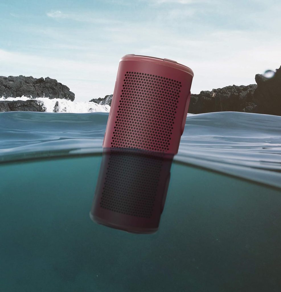 Braven 604202613 BRV-360 - Waterproof Portable Speaker - Bluetooth Wireless Technology - 360 Degree Speaker - Red