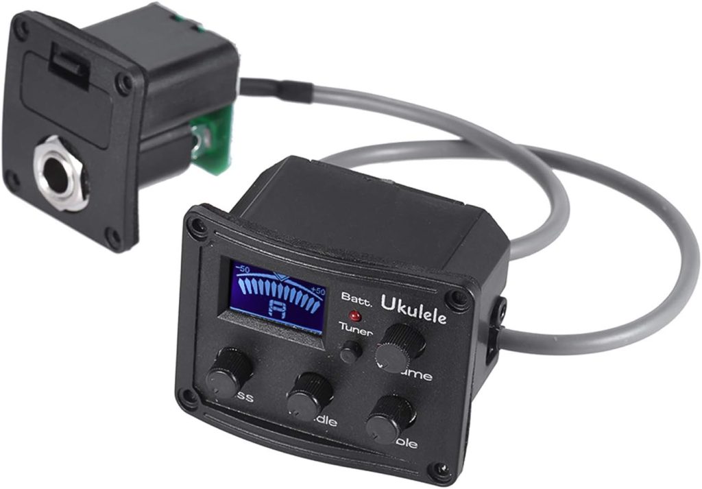 Btuty Ukulele Ukelele Uke Piezo Pickup Preamp 3-Band EQ Equalizer Tuner System with LCD Display