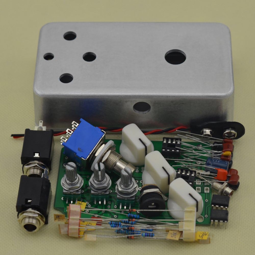 Build your Fuzz Effects Pedal Kits DIY Electric Guitar Stomp Box Kit (chrome)