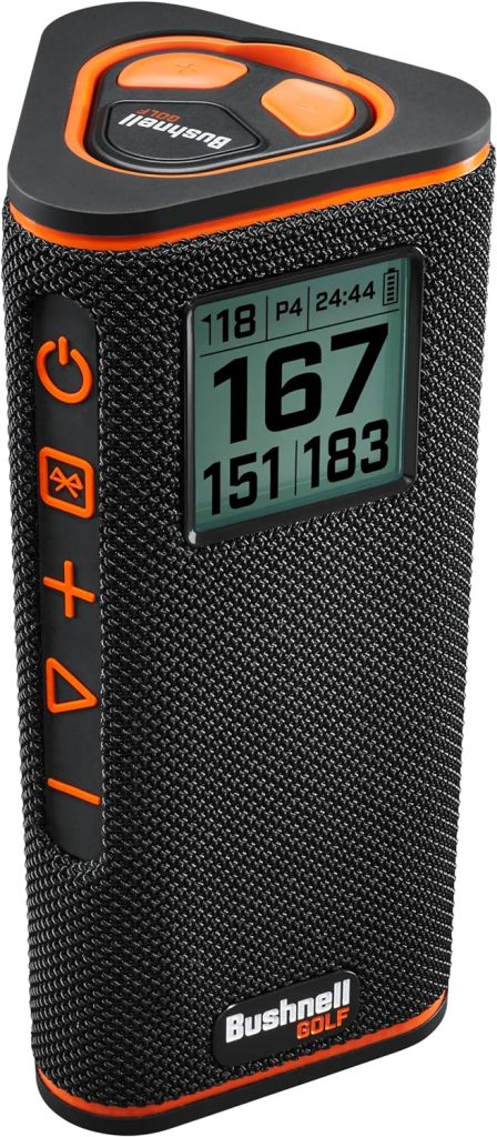 Bushnell Golf Wingman View Golf GPS Speaker - Visible GPS, View Hazards  Green Distances, Magnetic BITE Mount, 10 Hour Battery Life