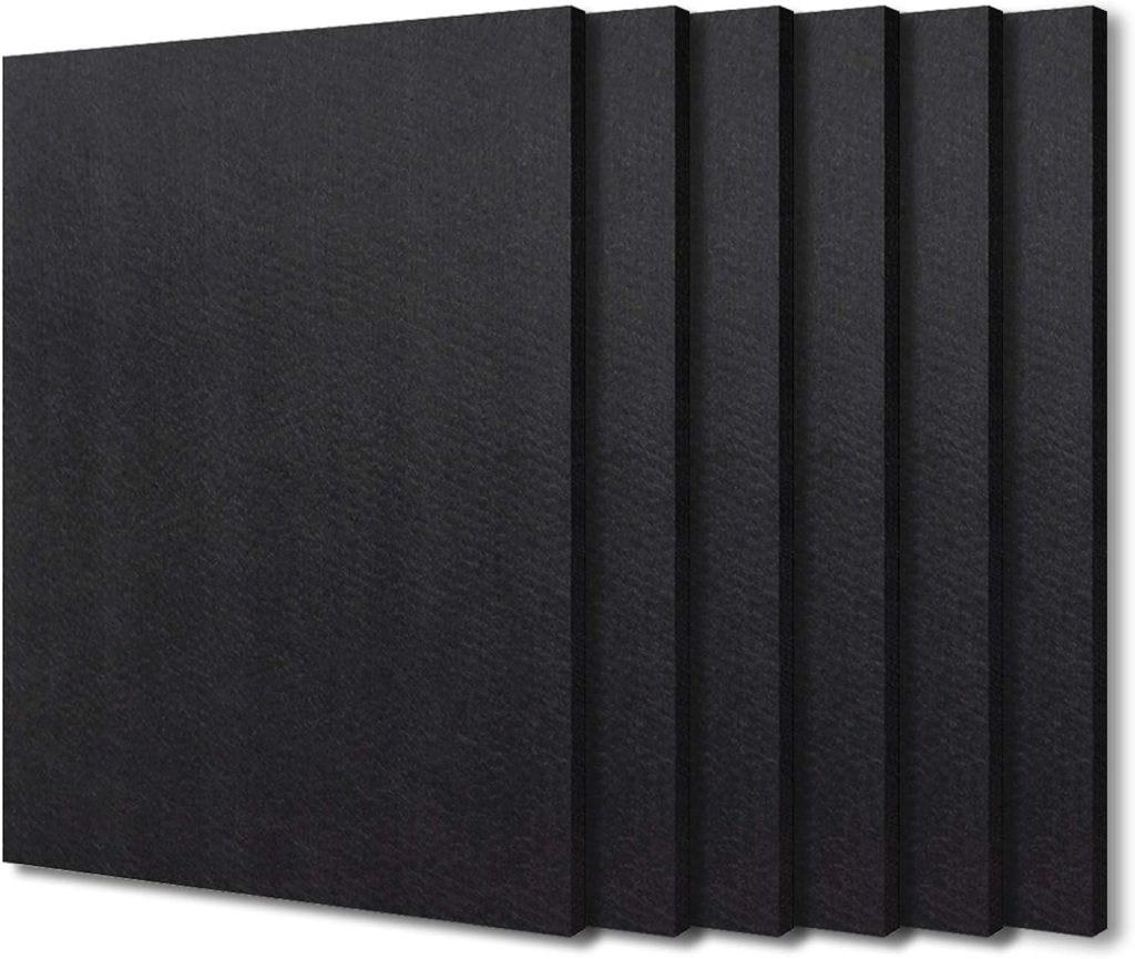 BXI Sound Absorber - 16 X 12 X 3/8 Inches 6 Pack High Density Acoustic Absorption Panel, Sound Absorbing Panels Reduce Echo Reverb, Tackable Acoustic Panels for Wall and Ceiling Acoustic Treatment