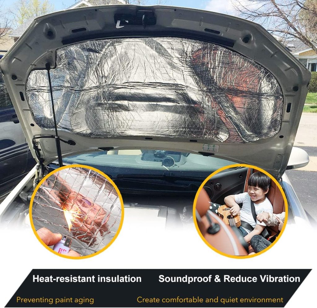 Car Sound Deadening Material Mat - 197 mil 8.7 sqft Auto Audio Deadener Foam, Sound Dampening and Heat Insulation for Truck, Vehicle
