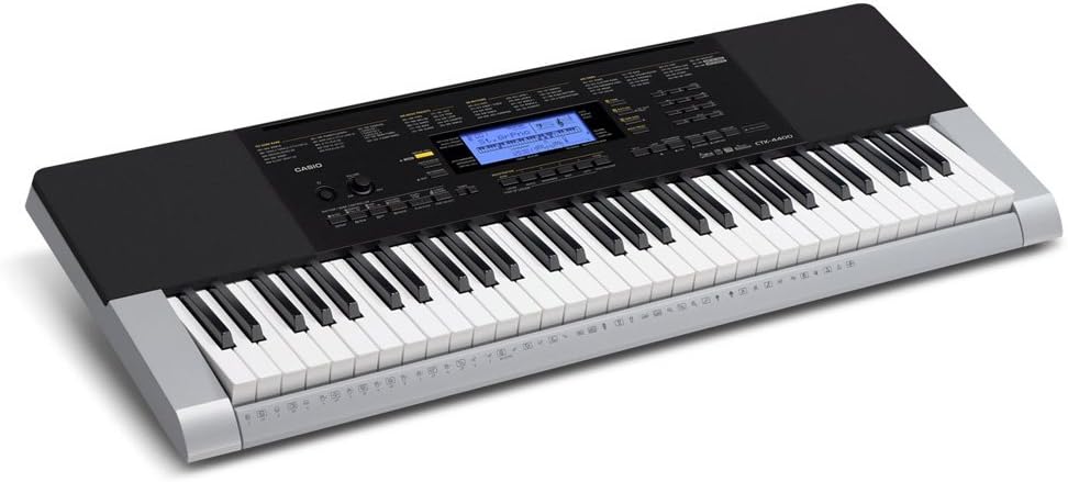 Casio Inc. CTK4400 61-Key Touch Sensitive Personal Keyboard with Power Supply