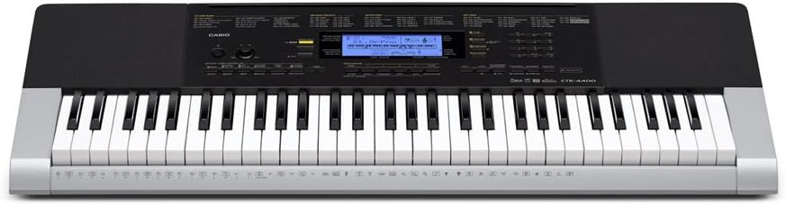 Casio Inc. CTK4400 61-Key Touch Sensitive Personal Keyboard with Power Supply