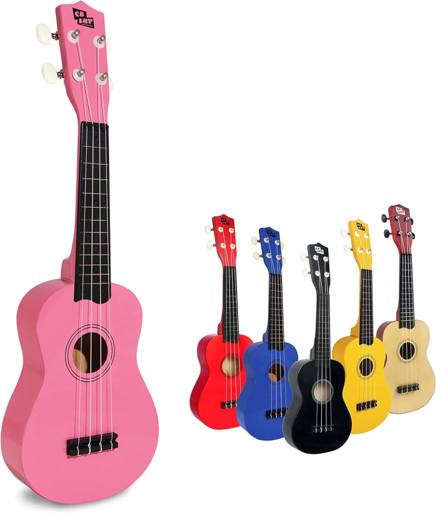 CB Sky Soprano Ukulele 21/53cm beginners, students kids guitar (Pink)
