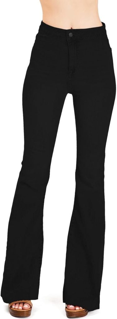 Cello Jeans Womens Juniors High Rise Stretchy Flared Jeans