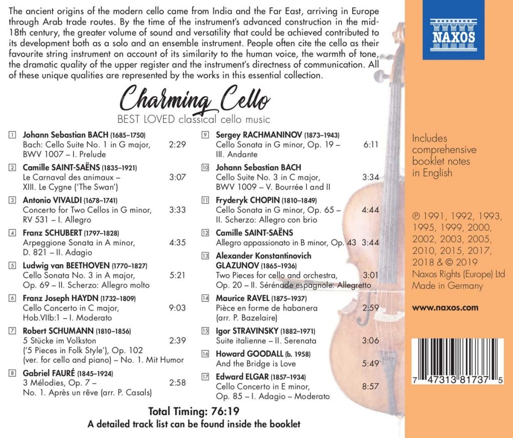 Charming Cello - Best Loved Classical Cello Music