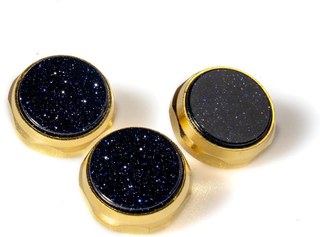 Cheerock Trumpet Valve Caps Finger Buttons Trumpet Replacement Accessories 3Pcs Starry sky