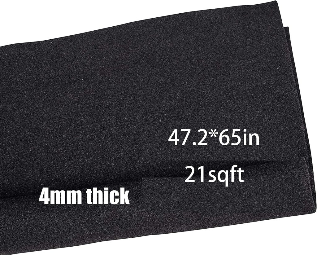 Chimailong Speaker Box Carpet Fabric Black: Car Trunk Truck Auto Automotive Liner Speakers Subwoofer Interior Cover Roll Carpeting for Sub Box Polyester Fiber Material 47 X 65 in 21.25 Sqft（Folded）